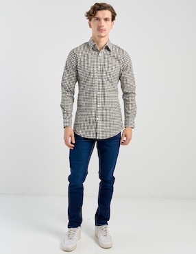 Camisa casual Aéropostale de algodón manga larga para hombre