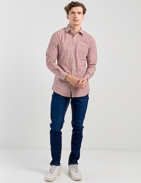 Camisa casual Aéropostale de algodón manga larga para hombre