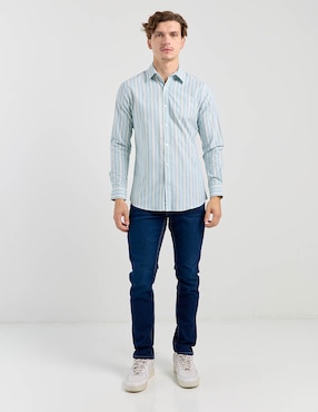Camisa casual Aéropostale de algodón manga larga para hombre