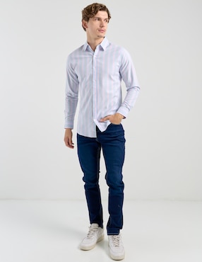 Camisa casual Aéropostale de algodón manga larga para hombre