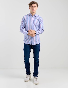 Camisa casual Aéropostale de algodón manga larga para hombre
