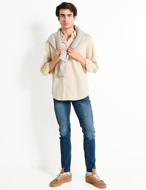 Jeans skinny Aéropostale lavado stone wash para hombre