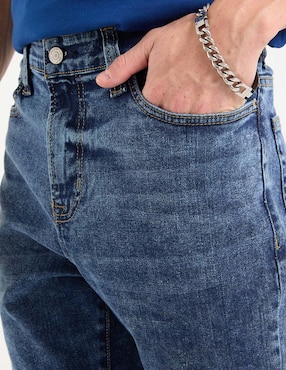 Jeans slim Aéropostale lavado stone wash para hombre