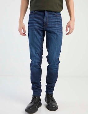 Jeans skinny Aero lavado whisker para hombre