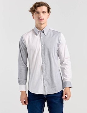 Camisa casual Aéropostale de algodón manga larga para hombre