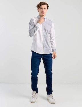 Camisa casual Aéropostale de algodón manga larga para hombre