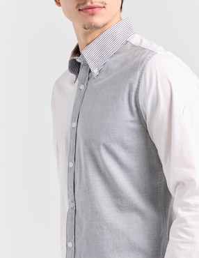 Camisa casual Aéropostale de algodón manga larga para hombre