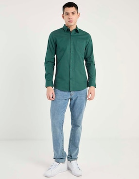 Camisa casual Aéropostale de algodón manga larga para hombre