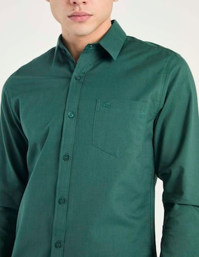 Camisa casual Aéropostale de algodón manga larga para hombre