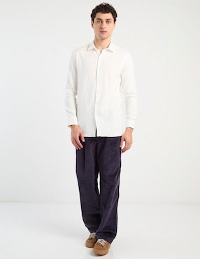 Camisa casual Aéropostale de algodón manga larga para hombre