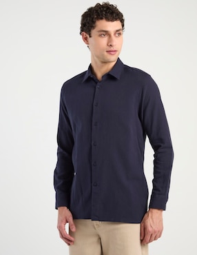 Camisa casual Aéropostale de algodón manga larga para hombre