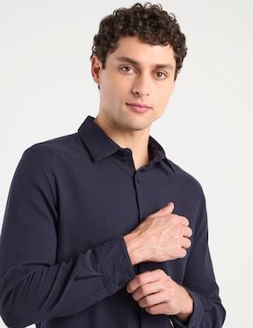 Camisa casual Aéropostale de algodón manga larga para hombre