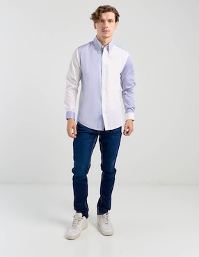 Camisa casual Aéropostale de algodón manga larga para hombre