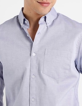Camisa casual Aéropostale de algodón manga larga para hombre