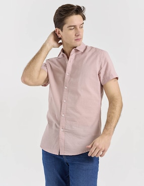 Camisa casual Aéropostale de algodón manga corta para hombre