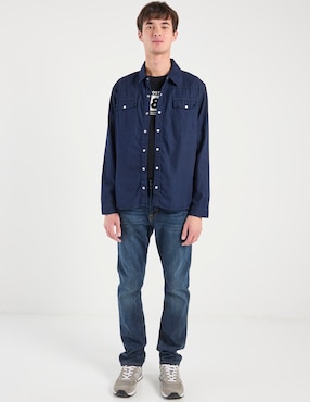 Camisa casual Aéropostale de algodón manga larga para hombre