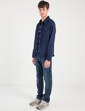 Camisa casual Aéropostale de algodón manga larga para hombre