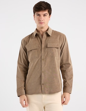 Camisa casual Aéropostale de algodón manga larga para hombre