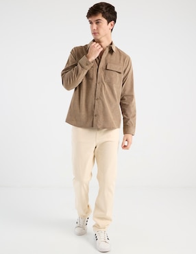 Camisa casual Aéropostale de algodón manga larga para hombre