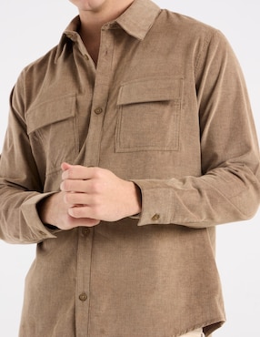 Camisa casual Aéropostale de algodón manga larga para hombre