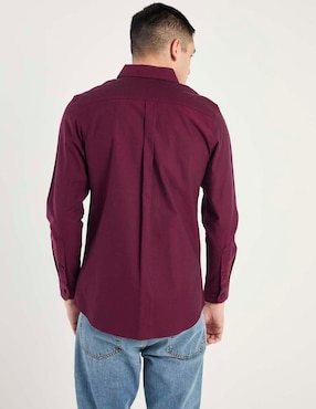 Camisa casual Aéropostale de algodón manga larga para hombre