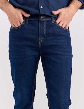 Jeans slim Aéropostale lavado obscuro para hombre