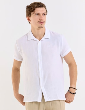 Camisa casual Aéropostale de algodón manga corta para hombre