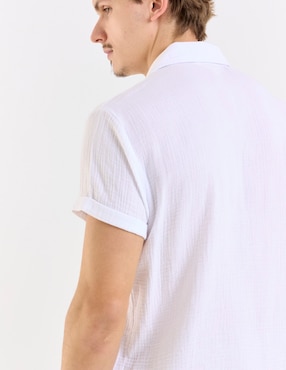 Camisa casual Aéropostale de algodón manga corta para hombre
