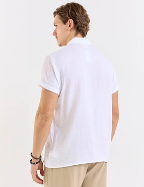 Camisa casual Aéropostale de algodón manga corta para hombre