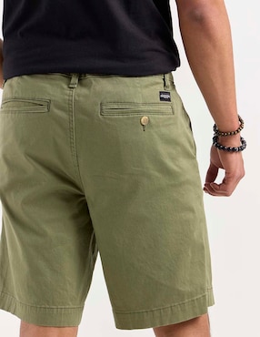 Bermuda Aéropostale de gabardina para hombre