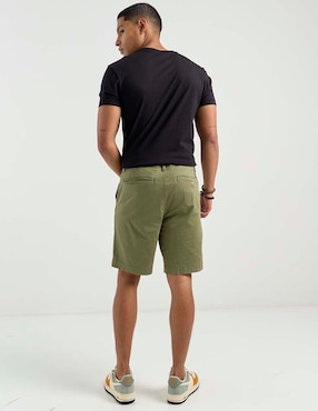 Bermuda Aéropostale de gabardina para hombre