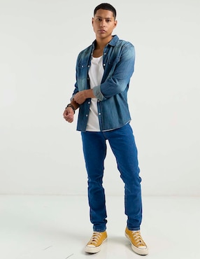 Jeans straight Aéropostale lavado medio para hombre