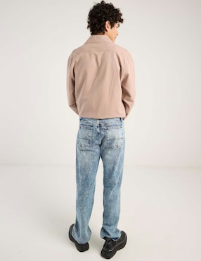 Jeans straight Aéropostale lavado acid wash para hombre