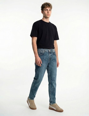 Jeans slim Aéropostale lavado bleach para hombre