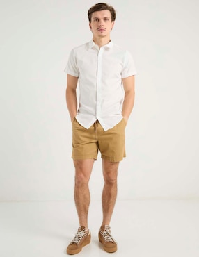 Camisa casual Aéropostale de algodón manga corta para hombre