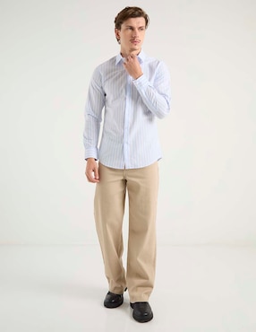 Camisa casual Aéropostale de algodón manga larga para hombre
