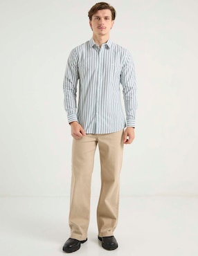 Camisa casual Aéropostale de algodón manga larga para hombre