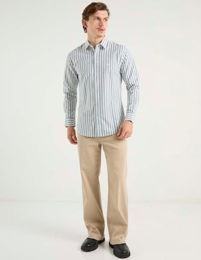 Camisa casual Aéropostale de algodón manga larga para hombre