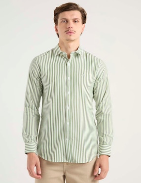 Camisa casual Aéropostale de algodón manga larga para hombre