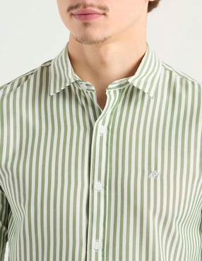 Camisa casual Aéropostale de algodón manga larga para hombre