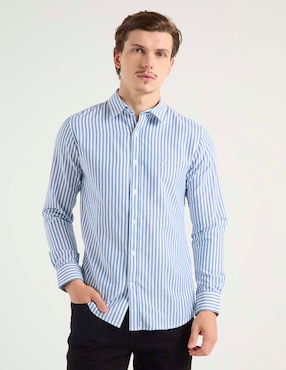 Camisa casual Aéropostale de algodón manga larga para hombre
