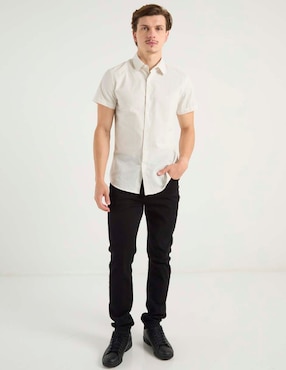 Camisa casual Aéropostale de algodón manga corta para hombre