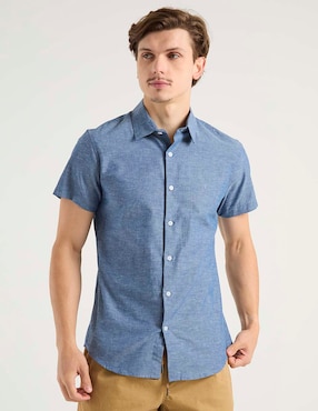 Camisa casual Aéropostale de algodón manga corta para hombre