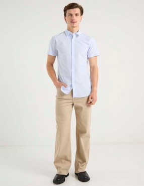 Camisa casual Aéropostale de algodón manga corta para hombre