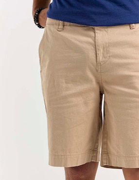 Bermuda Aéropostale de gabardina para hombre