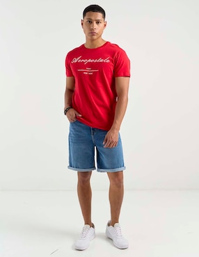 Bermuda Aéropostale de mezclilla para hombre