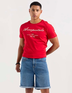 Bermuda Aéropostale de mezclilla para hombre