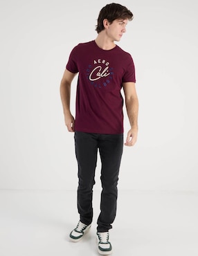 Jeans slim Aéropostale lavado obscuro para hombre