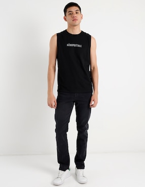 Jeans straight Aéropostale lavado obscuro para hombre
