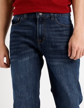 Jeans straight Aéropostale lavado obscuro para hombre